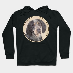 Bluetick Coonhound Painting - Cute Original Dog Art Hoodie